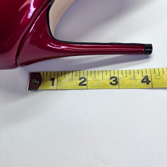Nine West Faras Slip-On Stiletto Pumps Size 7.5M Red Patent Faux Leather - Picture 15 of 16